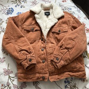 Shearling Fleece-Lined Corduroy Jacket